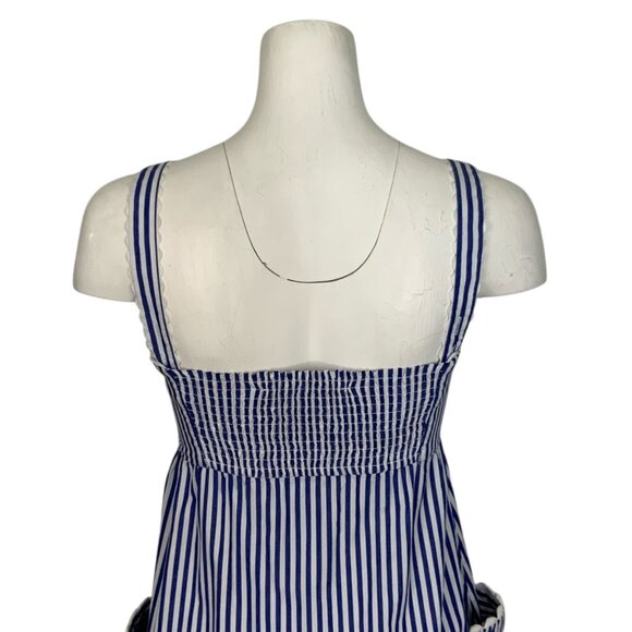Tuckernuck Blue Stripe Georgia Dress XS Maxi Sleeveless Pockets Nautical Resort - Picture 10 of 15